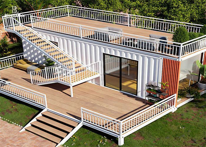 Freizeitgartenmoduläres Haus Farbe und Treppe Stil individuell