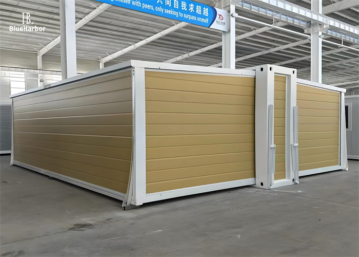 Stahl / Aluminium Doppelflügel Erweiterbares Prefab Haus für Wohnraum Einfache und schnelle Installation Erweiterbar von 18 bis 60 Quadratmetern