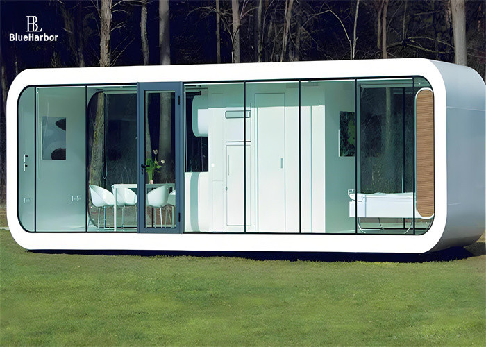 Galvanisierte Quadratrohrrahmen Raumkapselhaus für modernes Bürodesign und Mehrzweck-Apfelkabinen